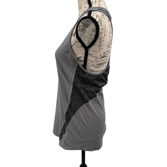 Athleta Eyelet Unsinkable Yoga Tank Top Graphite Gray Size Small - Picture 7 of 13